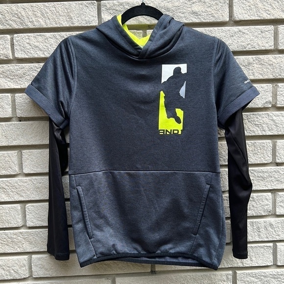 AND1 Short Sleeve Sweatshirt with Thermal Sleeves Sz XL - Picture 1 of 11